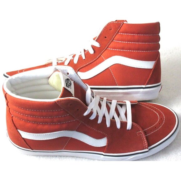 Vans Men's Sk8-Hi Color theory Burnt Ochre Orange Canvas Suede shoes Size 7.5 - Picture 1 of 5